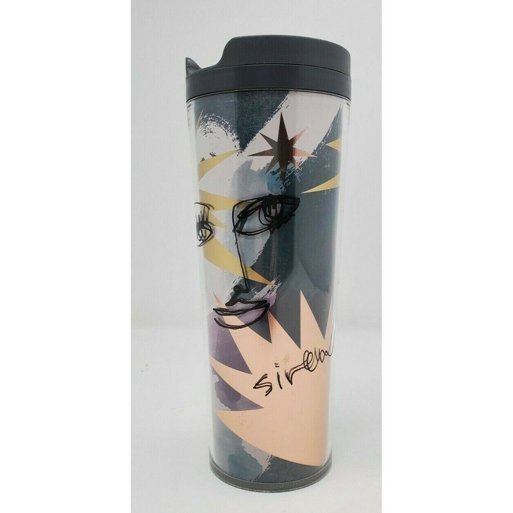 2012 Starbucks Anniversary Abstract Face Siren Tumbler Travel Mug 16oz Excellent